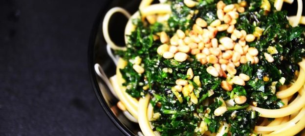 Весенняя паста с песто