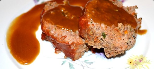 Мясной хлеб (meatloaf) с подливом
