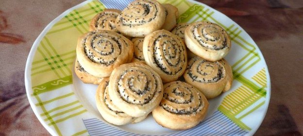 Сметанное печенье с маком