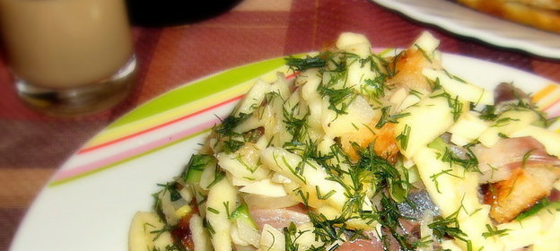 Салат из сельди и сыра