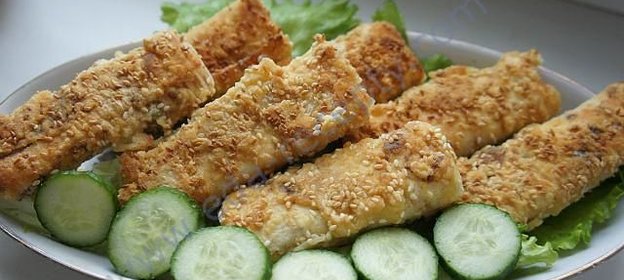 Крабовые палочки обжаренные