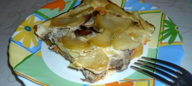 Картофельная запеканка с грибами