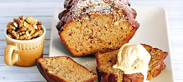 Бананово-ореховый кекс без муки и молока