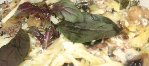 Макароны с баклажанами и