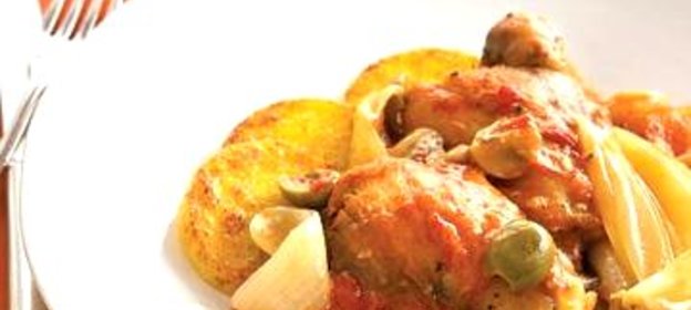 Курица с полентой