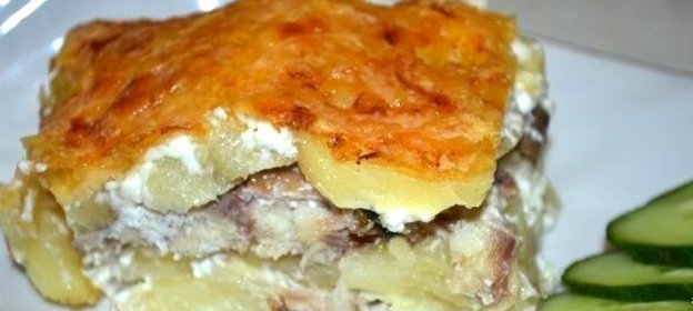 Запеканка из скумбрии