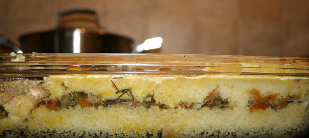 пшенная запеканка с грибами