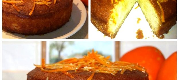 Цитрусовый кекс с миндалем