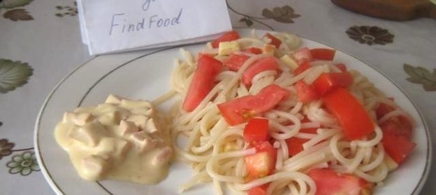 Спагетти по домашнему с соусом