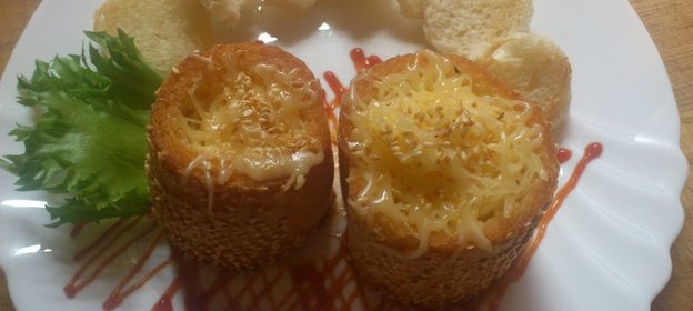 Глазунья в багете