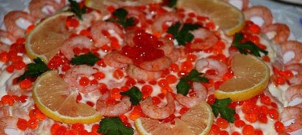 Креветки под шубой