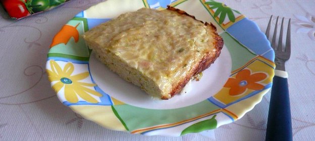 Запеканка куриная с кабачками и рисом