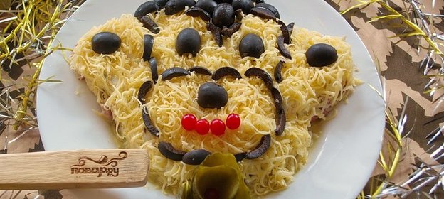 Салат Обезьянка слоеный