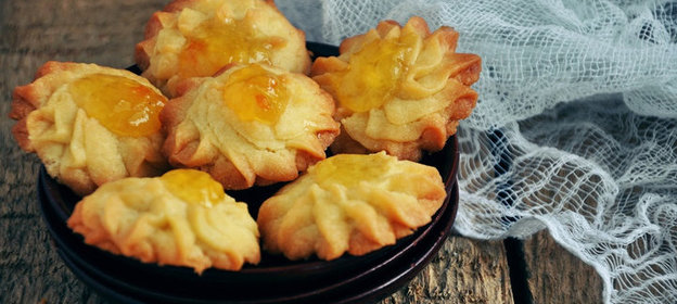 Масляное печенье с джемом