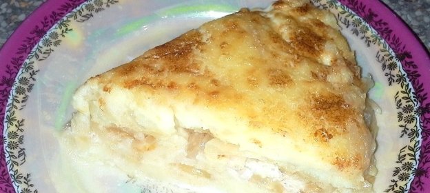 Запеканка из вареного картофеля