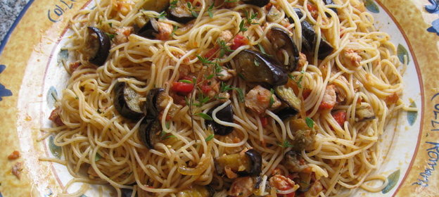 Паста с запеченными баклажанами