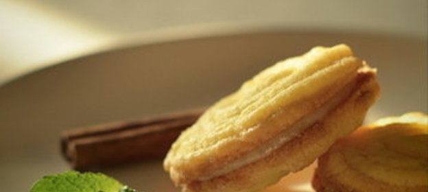 Печенье из поленты с мятным ганашем
