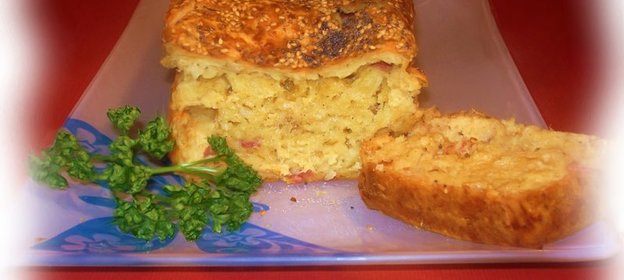 Нежный и пикантный сырный кекс