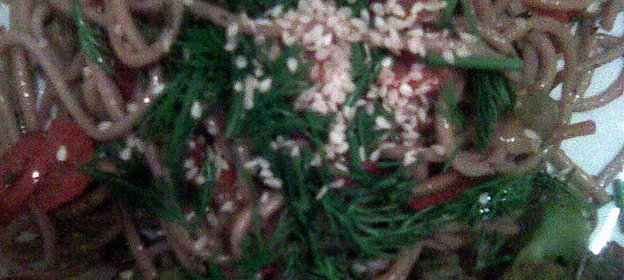 гречневая лапша с овощами