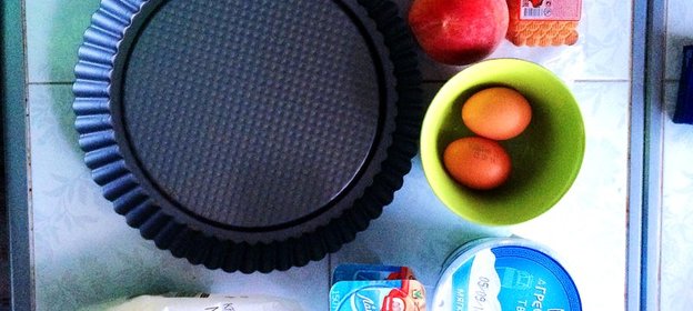 Запеканка с персиками