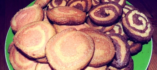 Двухцветное песочное печенье