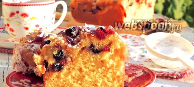 Клюквенно-кокосовый кекс