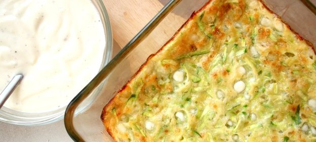 Запеканка из кабачка с зерненым творогом