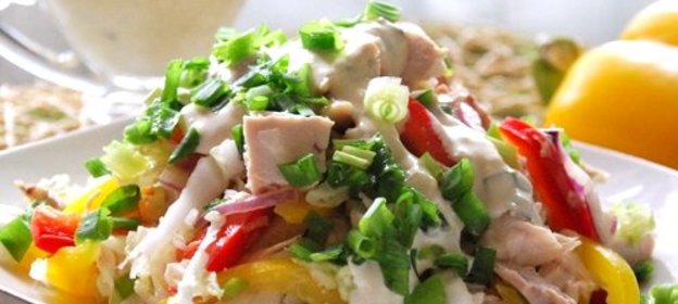 Салат Радуга с куриным филе