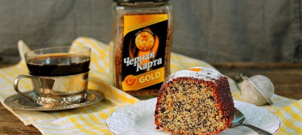 Кекс с апельсином и маком