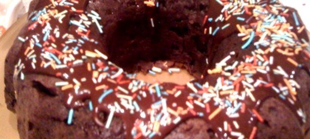 Творожно–шоколадный кекс с миндалем