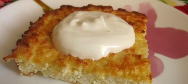 Творожная запеканка с кукурузной мукой