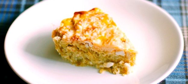 Запеканка из кабачков с фетой и чесноком