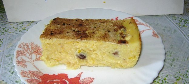 Пшенная запеканка с тыквой и изюмом