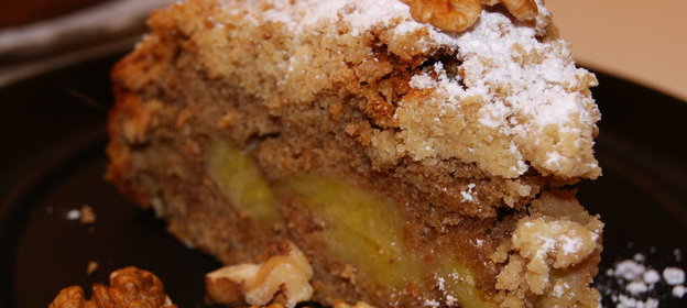 Кекс с бананами и штрейзельной крошкой