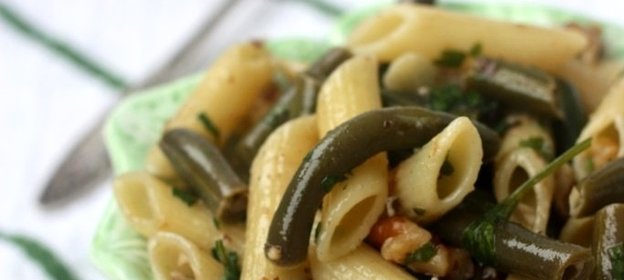 Паста в пост со стручковой фасолью