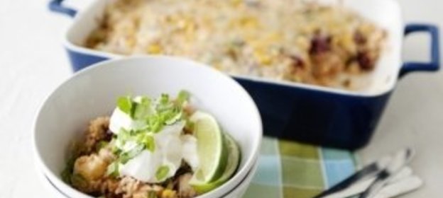 Запеканка с рисом и курицей