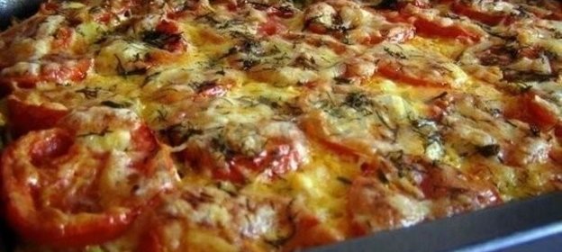 Запеканка из кабачков с фаршем и помидорами