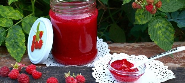 Малиновый джем без варки