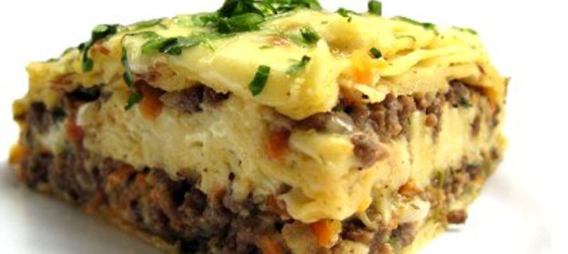Запеканка из лаваша с фаршем