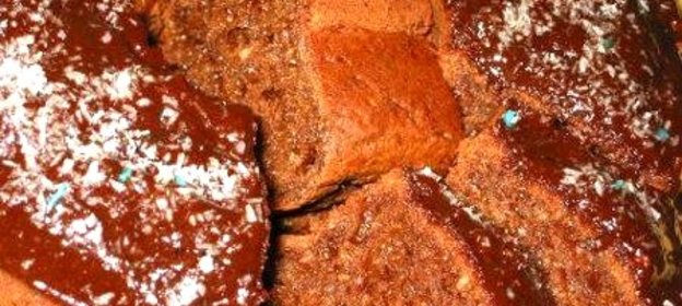 Творожно-кокосовый кекс с какао