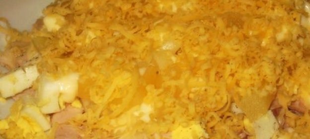 Салат ананасовый с сыром