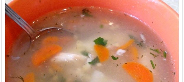 Уха из судака с пшеном