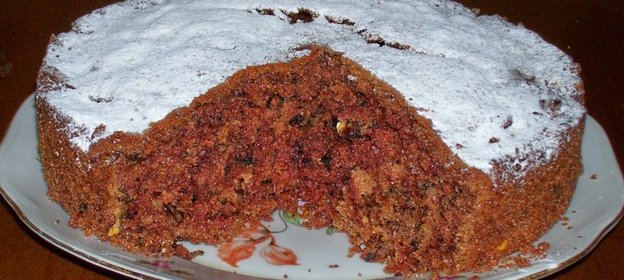 Открытый фруктовый пирог из песочного теста