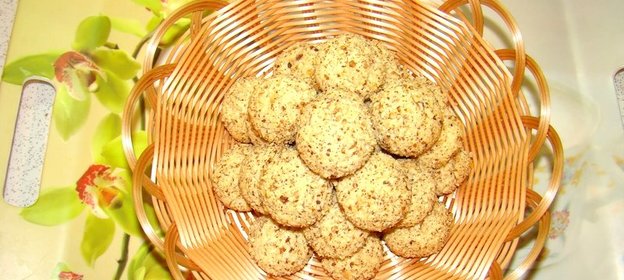Постное печенье с орехами