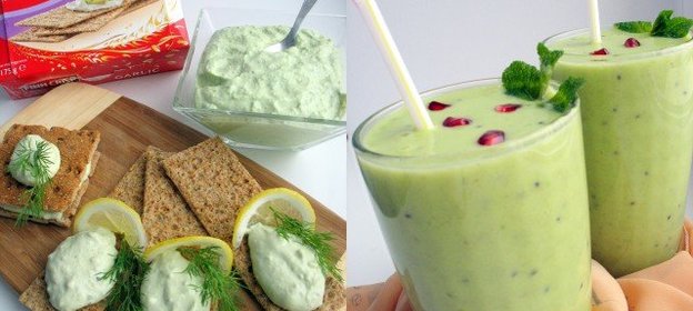 Смузи и дип, ужин для девушек Зелененький он был