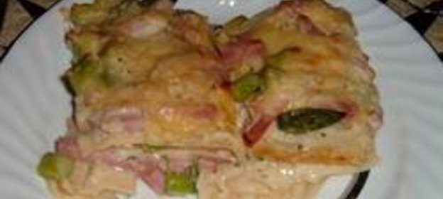 Лазанья со спаржей в микроволновой печи