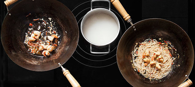 Тайская лапша с креветками