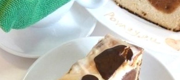 Творожный десерт с белым и черным шоколадом