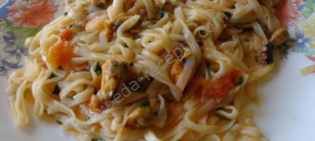 Лапша с морепродуктами