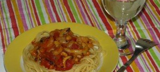 Паста Frutti di mare (спагетти с морепродуктами)
